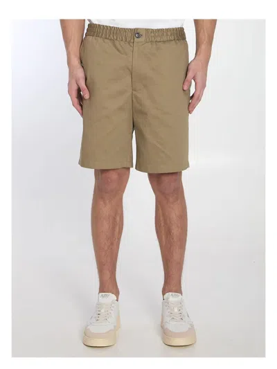 AMI ALEXANDRE MATTIUSSI MEN'S COTTON BERMUDA SHORTS