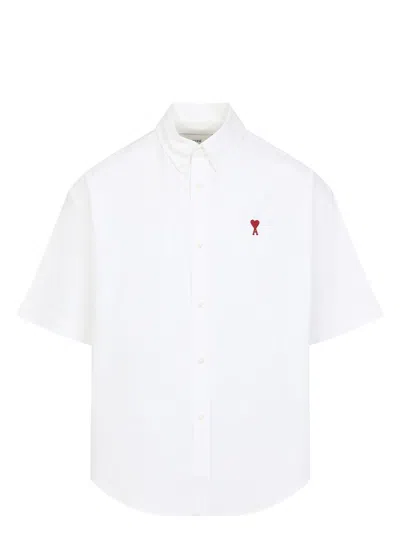 AMI ALEXANDRE MATTIUSSI MEN'S COTTON BUTTON-DOWN SHIRT