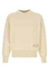 Ami Alexandre Mattiussi Ami Crewneck Sweater In Neutral