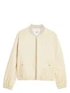 Ami Alexandre Mattiussi Ami Paris De Coeur Logo Bomber Jacket In Beige
