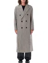 Ami Alexandre Mattiussi Ami Paris Double Breast Long Coat In Dk_coffee