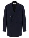 Ami Alexandre Mattiussi Ami Alexandre Matiussi Wool Serge Double Breasted Blazer In Blue