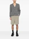Ami Alexandre Mattiussi Men's Elastic Waist Bermuda Shorts In Light Taupe In Lighttaupe