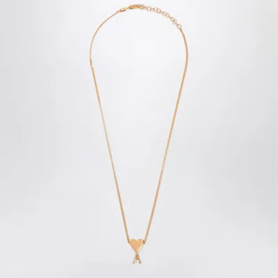 Ami Alexandre Mattiussi Men's Gold Ami De Coeur Necklace In Multi