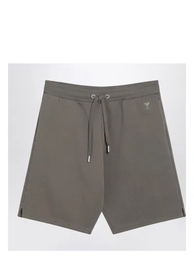 Ami Alexandre Mattiussi Men's Gray Ami De Coeur Shorts