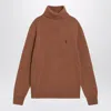 Ami Alexandre Mattiussi Ami Paris Hazelnut Ami De Coeur Turtleneck Sweater