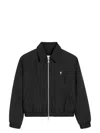 Ami Alexandre Mattiussi Black Technical Canvas Zipped Jacket Black