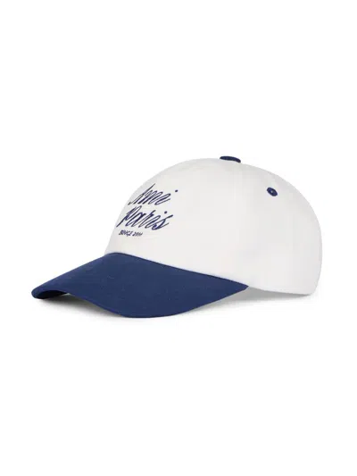 Ami Alexandre Mattiussi Ami Paris Logo-embroidered Contrasting Cotton Cap In Pattern