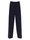Ami Alexandre Mattiussi Loose Fit Pants With Straight Cut In Blue