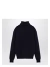 Ami Alexandre Mattiussi Men's Navy Cashmere Turtleneck Jumper Sweater