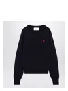 Ami Alexandre Mattiussi Ami De Coeur Logo-embroidered Pullover Sweatshirt In Blue