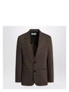 Ami Alexandre Mattiussi Ami Paris Single Breasted Olive Black Wool Jacket