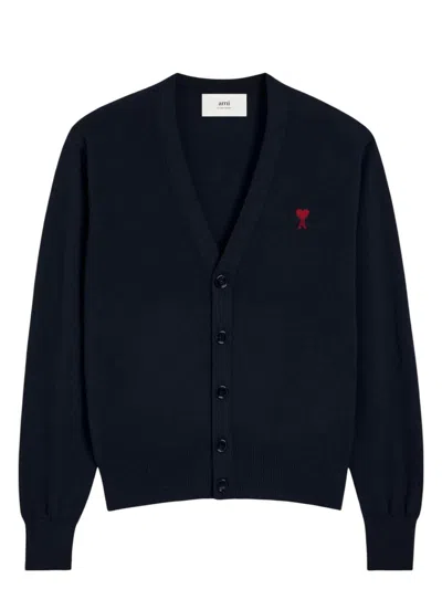 AMI ALEXANDRE MATTIUSSI MEN'S WOOL CARDIGAN