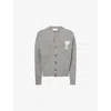 Ami Alexandre Mattiussi Ami Paris Ami Paris De Coeur Wool Cardigan In Gray