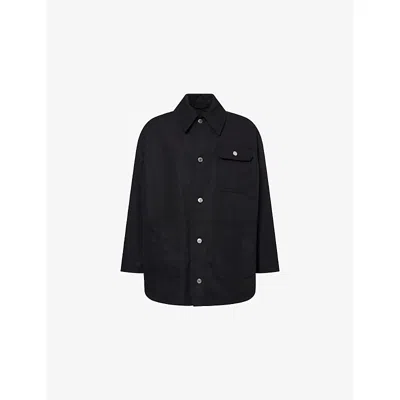 Ami Alexandre Mattiussi Mens Ami Paris Ami Worker Woven Jacket In Blue