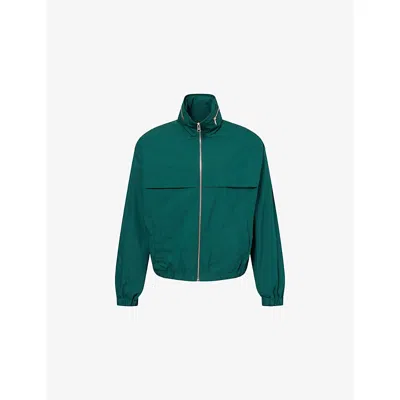 Ami Alexandre Mattiussi Mens Vert Sapin Ami De Coeur Embossed Windbreaker Jacket In Green