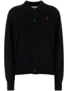 Ami Alexandre Mattiussi Merino-wool Cardigan In Black