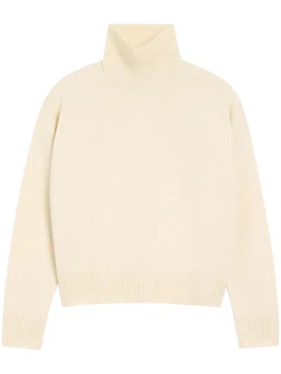 AMI ALEXANDRE MATTIUSSI MERINO WOOL SWEATER WITH SILHOUETTE