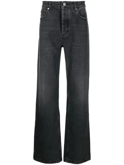Ami Alexandre Mattiussi Ami Alexandre Matiussi Loose Jeans With Straight Cut In Black