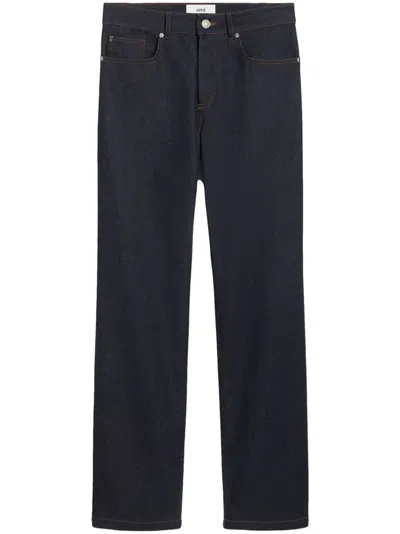 Ami Alexandre Mattiussi Mid-rise Straight-leg Jeans In Blue