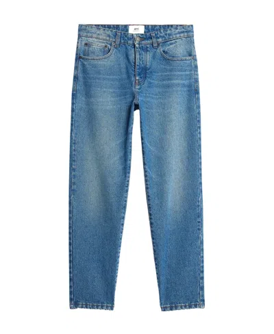 AMI ALEXANDRE MATTIUSSI AMI PARIS LOGO PATCH STRAIGHT LEG JEANS
