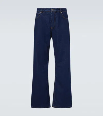Ami Alexandre Mattiussi Straight-leg Denim Jeans With Mid-rise And Classic Five-pocket Design In Blue