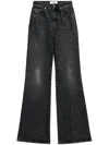 Ami Alexandre Mattiussi Mid-rise Wide-leg Trousers In Black