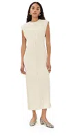 Ami Alexandre Mattiussi Midi Dress Ivoire In White