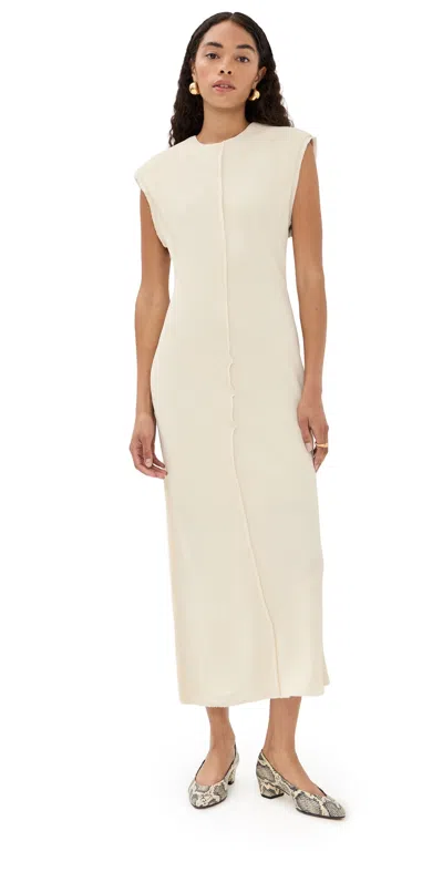 Ami Alexandre Mattiussi Midi Dress Ivoire In White