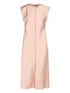 Ami Alexandre Mattiussi Sleeveless Knee Length Dress With Seam Design In Pink