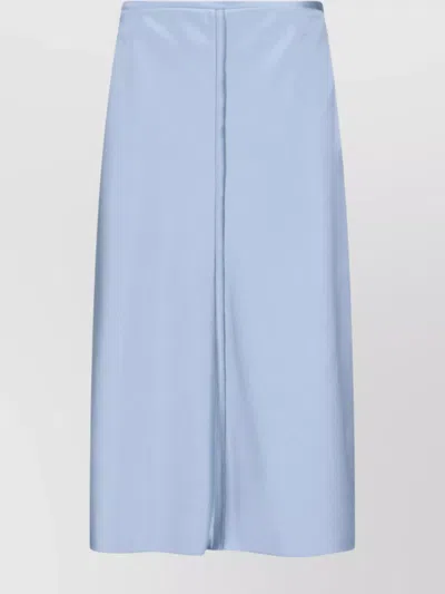 AMI ALEXANDRE MATTIUSSI MIDI SKIRT WITH SEAM DETAILING AND SIDE SLIT