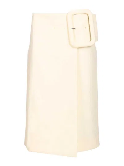Ami Alexandre Mattiussi Midi Skirt In Yellow