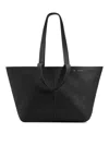 Ami Alexandre Mattiussi Black Leather Midi Maxi Tote Bag Black