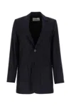 Ami Alexandre Mattiussi Wool Blazer With Back Slit And Front Pockets