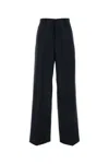 Ami Alexandre Mattiussi Wide Legged Pinstripe Trousers With In Navyblue