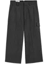 Ami Alexandre Mattiussi Military Bermuda Stripe Trousers In Grey