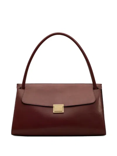 Ami Alexandre Mattiussi Mimi Leather Tote Bag In Brown