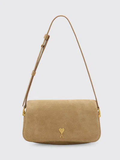 Ami Alexandre Mattiussi Ami Paris Women Suede Shoulder Bag With Logo On The Front In Multi