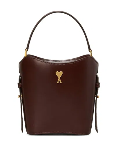 AMI ALEXANDRE MATTIUSSI MINI PARIS PARIS LEATHER TOTE BAG