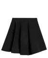 Ami Alexandre Mattiussi Virgin Wool Skater Mini Skirt In Black