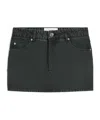 Ami Alexandre Mattiussi Logo-patch Cotton Skirt In Black