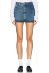 Ami Alexandre Mattiussi Mini Skirt In Used Blue