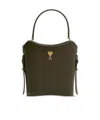 Ami Alexandre Mattiussi Mini Square Shoulder Bag In Olive Noire