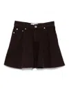 Ami Alexandre Mattiussi Flared Mini Skirt In Dark Red