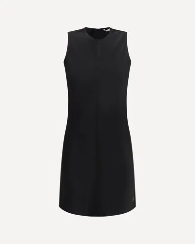 Ami Alexandre Mattiussi Minimal Short Dress In Wool Gabardine Black