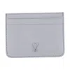 Ami Alexandre Mattiussi Minimalist Calfskin Leather Card Case In Blue