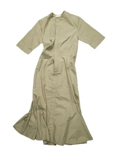 Pre-owned Ami Alexandre Mattiussi Mock Neck Midi Length Dress In Green