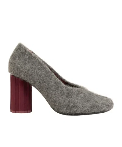 AMI ALEXANDRE MATTIUSSI MOHAIR KNITTED PIANO PUMPS