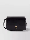 Ami Alexandre Mattiussi Monogram Logo Leather Shoulder Bag