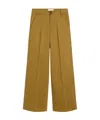 Ami Alexandre Mattiussi Straight Wide-leg Trousers High Waist In Brown